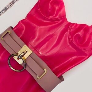 RARE Pink Zana Bayne Leather Belt